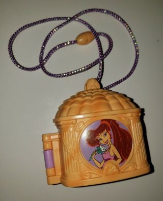 Vintage Disney " Hercules " Polly Pocket Necklace Playset " Once Upon A Time " 1990