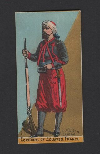 1888 Kinney Tobacco Military Series N224 Corporal Of The Zouaves France