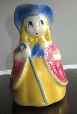 Vintage Shawnee Pottery Usa Little Bo Peep Pitcher 7 1/2 Inches Tall 47