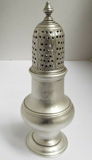 Fine Rare Irish Antique 18th Cent Georgian 1785 Solid Silver Sugar Pepper Caster