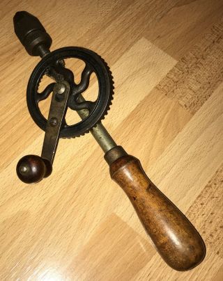 Stanley ? Defiance No 118 Vintage Egg Beater Hand Drill Made In Usa