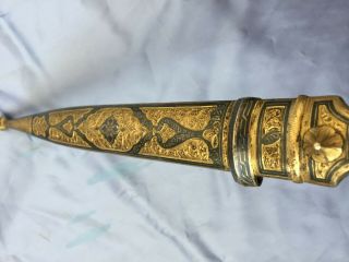 Antique Russian Caucasian Silver Dagger Kinjal Kindjal Sword Shamshir Shashka