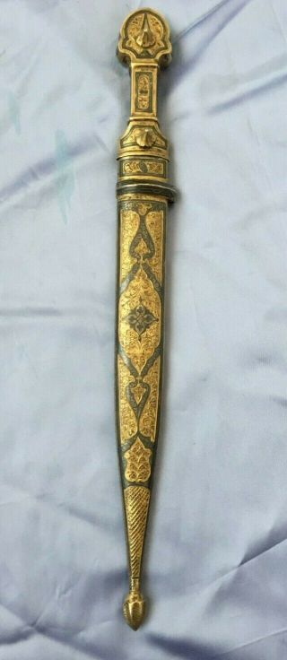 antique russian caucasian silver dagger kinjal kindjal sword shamshir shashka 2