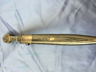 antique russian caucasian silver dagger kinjal kindjal sword shamshir shashka 3