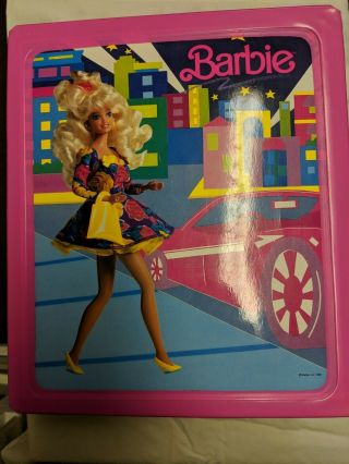 1989 Mattel Barbie Fashion Pink Fashion Doll Wardrobe Case