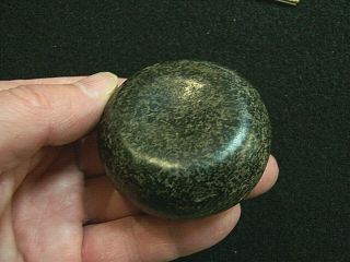 Fine Authentic Hardstone Jersey Bluff Discoidal From Madison County,  Illinois