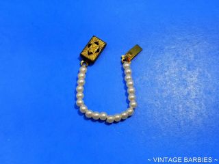 Barbie Doll Sized White Graduated Pearl Necklace Minty Vintage 1960 