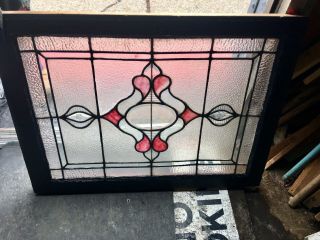 Antique Architectural Victorian Art Nouveau Style Stained Glass Window