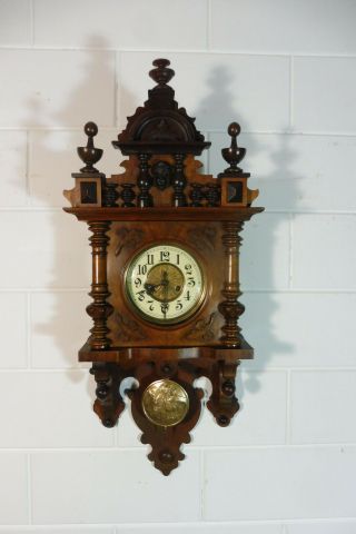 Antique Wall Clock Gustav Becker Regulator Old Clock