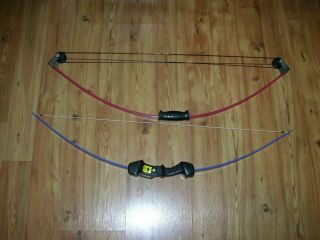 Vintage Archery Bow Compound Youth Red And Youth Long Bow