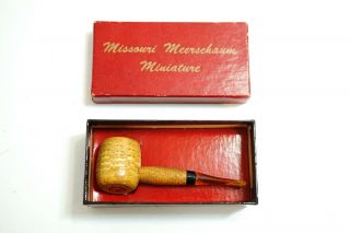 Vintage Missouri Meerschaum Miniature Corn Cobb Pipe With Box