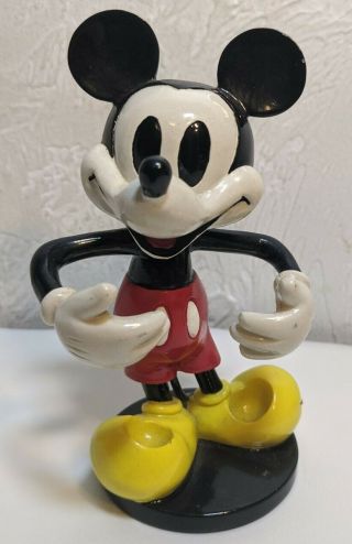 Vintage Disney Mickey Mouse Toothbrush Holder Mickey Mouse 6 " Tall Holds 2