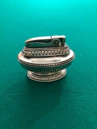 Vintage Ronson Queen Anne Silver Plated Table Lighter