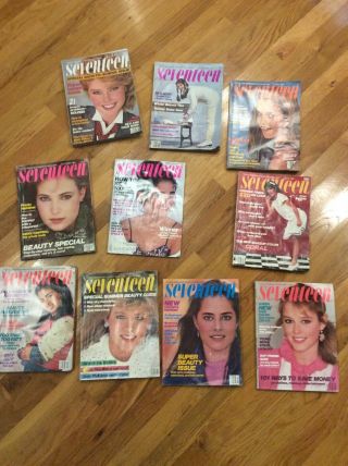 (10) Vintage Seventeen Magazines 1980 - 91