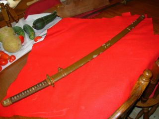 Antique Wwii Japanese Shin Gunto Sword And Scabbard