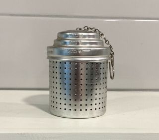 Vintage Aluminum Tea Strainer Infuser Makes To 6 Cups Euc