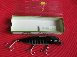 Rare Vintage Creek Chub Striper Pikie 6933w Black Scale Fishing Lure Mint/box