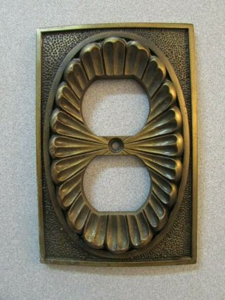 Vtg 1974 American Tack & Hdwe Brass Receptacle Cover 53d