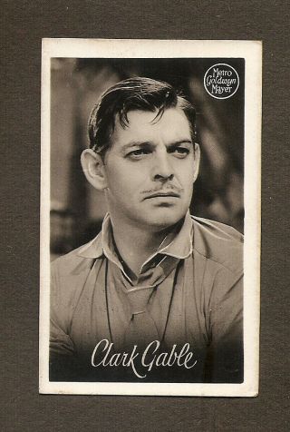 Clark Gable Card Large One Vintage 1930s Real Photo M.  G.  M.  Infonal Espana
