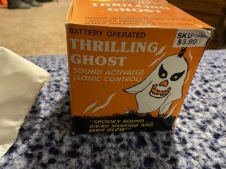 Vintage 1980 ' s Thrilling Ghost Sound Activated Shakes Glows Halloween 3