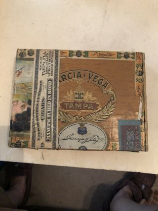 Cigar Box Garcia Y Vega Tampa Made In Bond