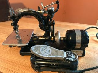 Rare Antique Willcox & Gibbs Electric Portable Sewing Machine W Case