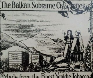Old Vintage Cigarette Tobacco Advertising Tin Pocket Case Balkan Sobranie Empty