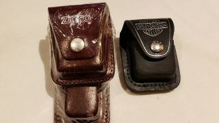 Zippo Lighter Case Knife Leather Sheath,  Harley Davidson Zippo Leather Pouch