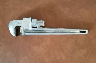 Vintage Schick 14 " Aluminum Pipe Wrench Made In The Usa Steel Jaws Alcoa
