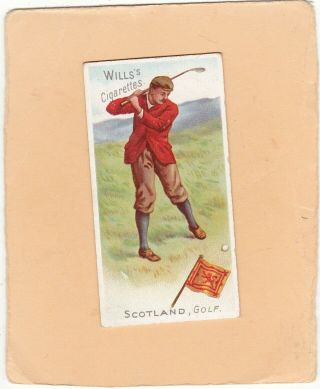 Wills.  Scarce Type Sports Of All Nations No.  35.  Scotland - Golf.  Issued 1900