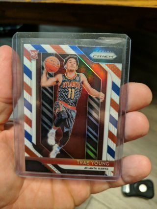 2018 - 19 Panini Prizm Red White & Blue Trae Young 78 Rookie