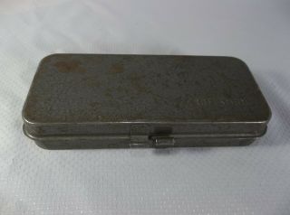 Vintage Craftsman Small Metal Tool Box Case For 1/4 " Socket Ratchet No Tools