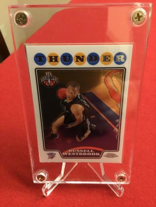 2008 - 09 Russell Westbrook Topps Chrome Rookie Card Rc 184 Okc Thunder