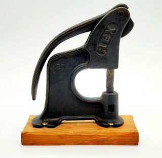 Vintage Rex Number 27 Cast Iron Leather Canvas Rivet Grommet Press Punch Tool