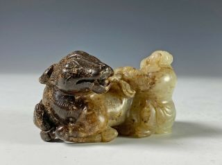 Chinese Jade Carving Of Recumbent Buffalow And Boys