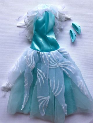 Barbie Dream Glow Aqua Fashion Pack Dress 2190 Mattel 1985 Glow In Dark Gown
