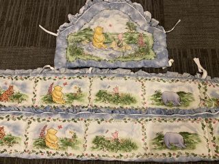Vintage Classic Winnie The Pooh Calliope Bedding Headboard And Bumper