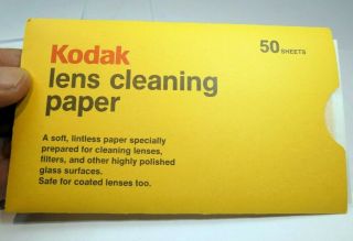 Kodak Lens Cleaning Tissue Paper Wipes Vintage 50 Sheets Takumar Nikkor