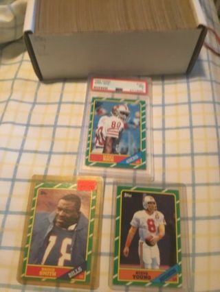 1986 Topps Set Nm - Mt Psa 7 Jerry Rice Steve Young Rc 86 Topps 161
