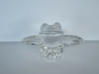 Vintage Crystal Cristal Sevres France Art Glass Frog Figurine