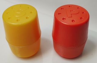 Vintage Fisher Price Fun With Food Kitchen Replacements Salt & Pepper Shakers