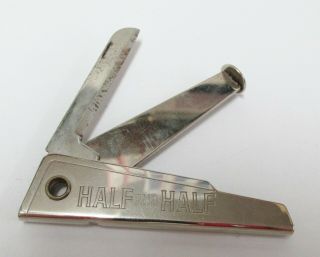 Vintage Chrome Half And Half Pipe Tobacco Pocket Tool,  Tamper And Knife Euc