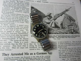 Helios Vintage Antique Ww2 German Military Service Wrist Watch Dh Stahlboden