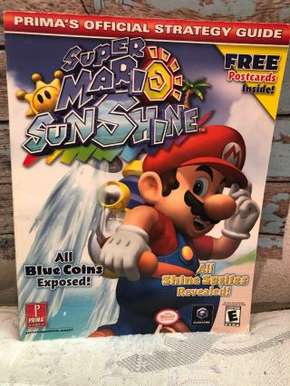 Mario Sunshine Prima Strategy Guide Book For Nintendo Gamecube Game Vtg