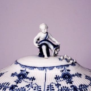 19th Meissen Antique German Porcelain Tureen Figure Group Museum Piece 邁森 マイセン