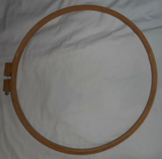 Vintage Wood Embroidery Needlework Circle Hoop 18 " Id Dia.  X 1 " High Heavy Duty