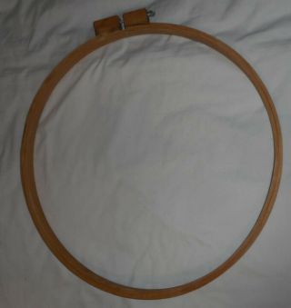 Vintage Wood Embroidery Needlework Circle Hoop 18 