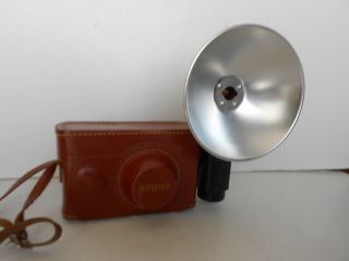 Argus Vintage C3 Rangefinder Camera 3.  5 50mm Cintar Lens,  Case/flash 1950s Vgc