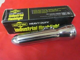 Vintage Ray - O - Vac Chrome Bullet Torpedo Flashlight