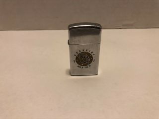 Vintage Zippo Slim Lighter With Aquarius Astrological Sign 1975? As - Is